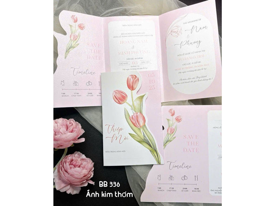Thiệp Hồng Hoa - BB336