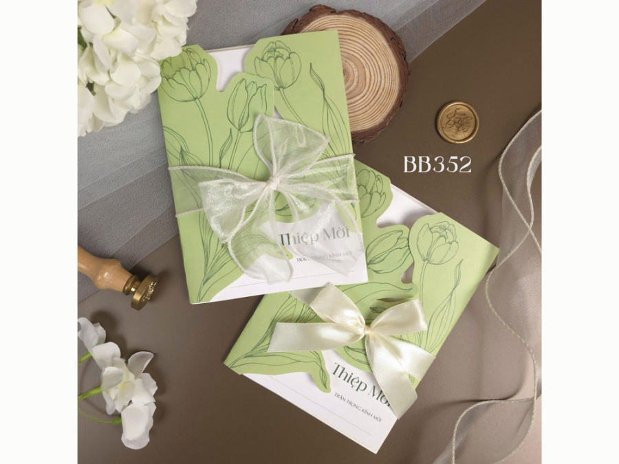 Thiệp Hoa Xanh - BB352