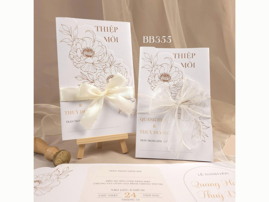 Thiệp Hoa Tối Giản - BB355