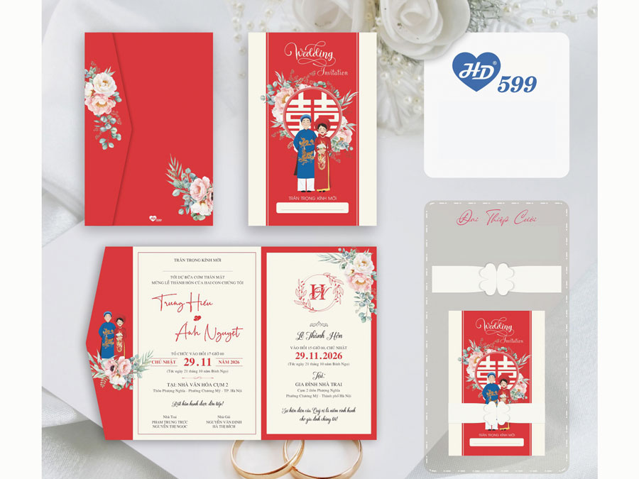 Thiệp Đỏ - HD599